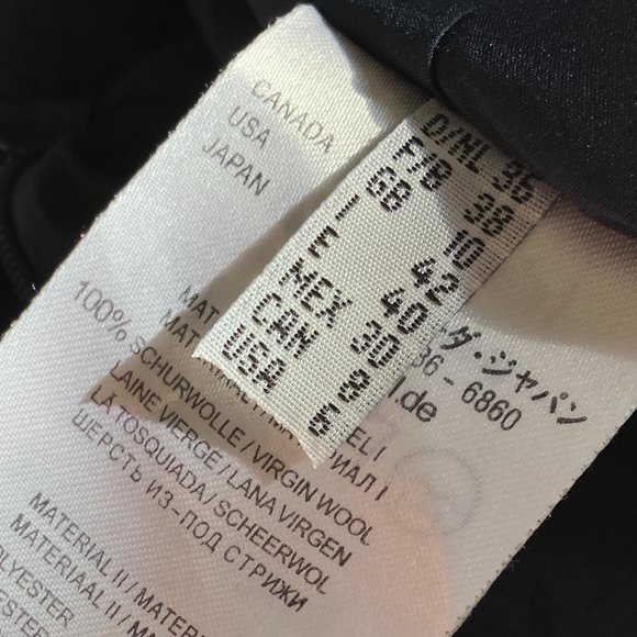 Laurel 100% wool a -line dual texture navy dress size 6 - Picture 6 of 12